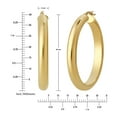thumbnail image 4 of Wedding Band Hoop Earrings in 14K Gold, 4 of 7
