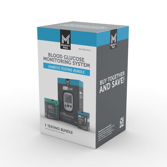 Member's Mark Blood Glucose Monitoring System Diabetic Testing Bundle
