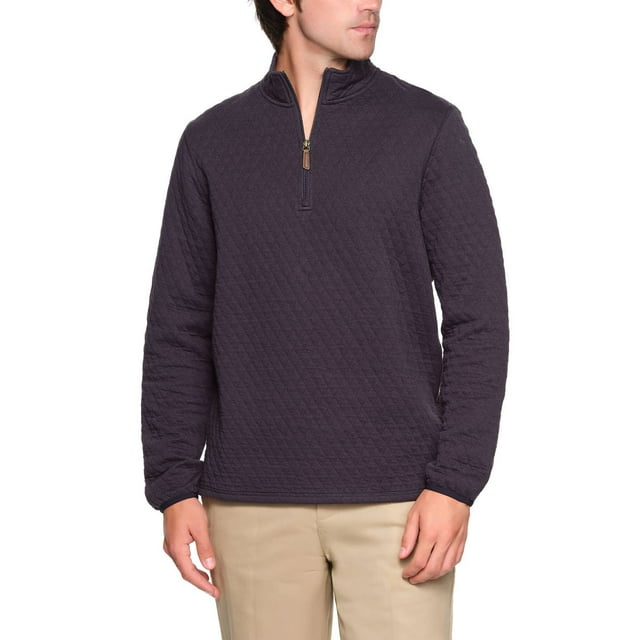 Lands' End Men's Quilted Quarter Zip Pullover