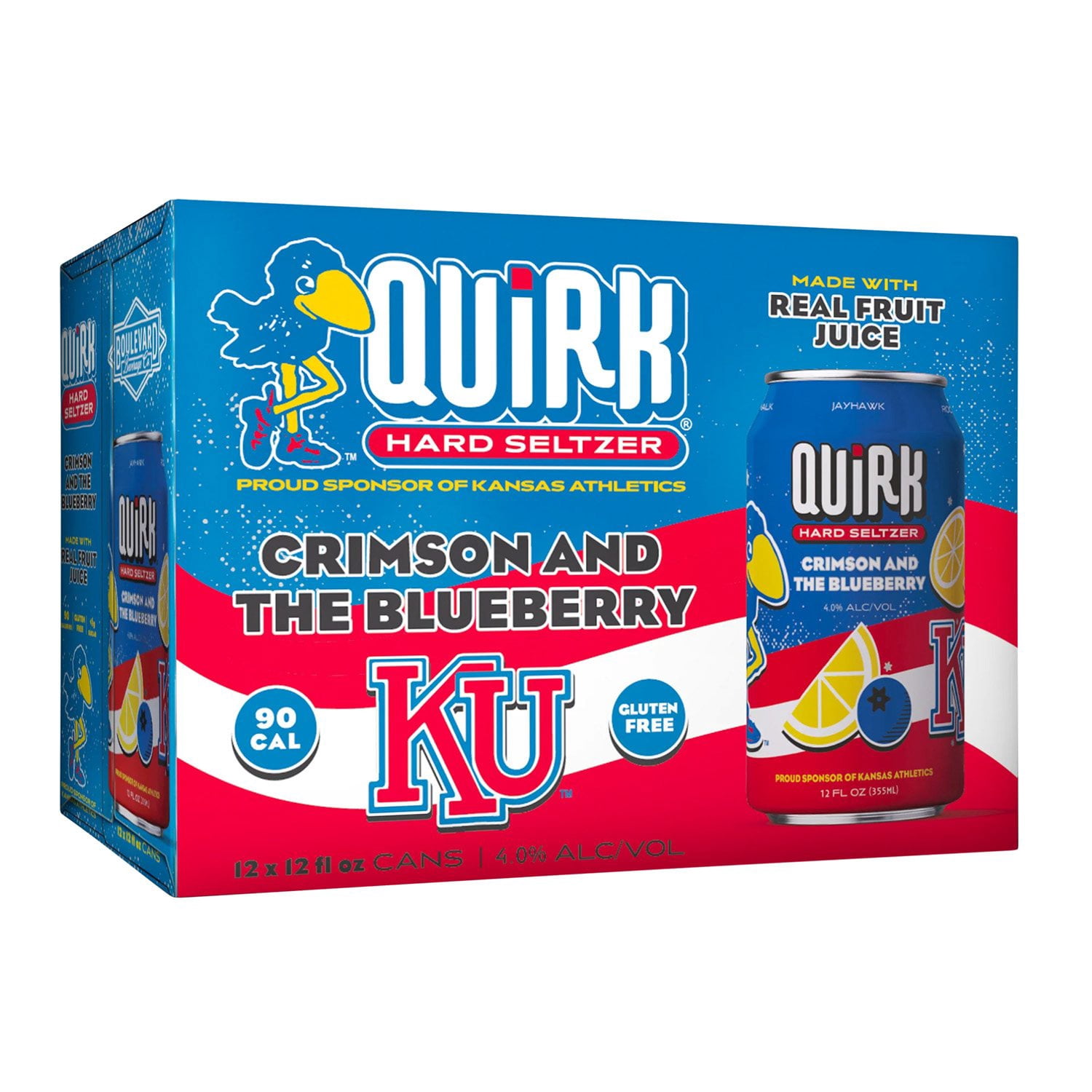 Quirk Raspberry Pop Seltzer Quirk Crimson and The Blueberry Hard Seltzer, 12 fl. oz. can, 12 pk ...