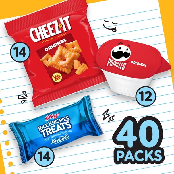 Classic Snack Mix Cheez-It Pringles RKT Variety Pack, 40 ct