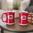 thumbnail image 4 of Logo Brands Cincinnati Reds 14oz Relief Mug Set, 4 of 4