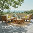 thumbnail image 4 of Cambridge Casual Catalina Teak Sectional Sofa Patio Set, 8pc, 4 of 13