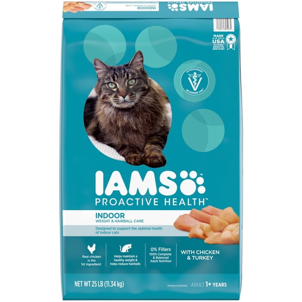 IAMS Proactive Health Indoor Weight Hairball Care Chicken Adult Dry Cat Food,  25 lbs. - Samsclub.com