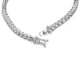 thumbnail image 4 of Lab Created White Sapphire Round Cut Gemstone Tennis Bracelet in Sterling Silver, 4 of 8