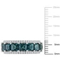 thumbnail image 3 of Princess Cut Gemstone & Diamond Eternity Ring in 14K Gold, 3 of 7