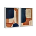 thumbnail image 1 of Blue and Cream Set Midcentury Abstract Canvas Print by Oliver Gal Prints, 1 of 4