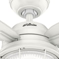 thumbnail image 12 of Hunter 52" Ocala Fresh White Outdoor Damp Rated Ceiling Fan with LED Light Kit and Pull Chain, 12 of 13