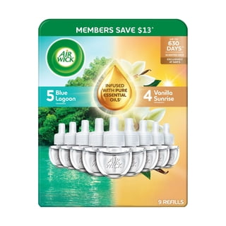 Air Wick Plug In Scented Oil Air Freshener, Blue Lagoon + Vanilla Sunrise, Choose Pack