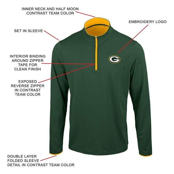 Green Bay Packers Men's Quarter-Zip Pullover - Samsclub.com