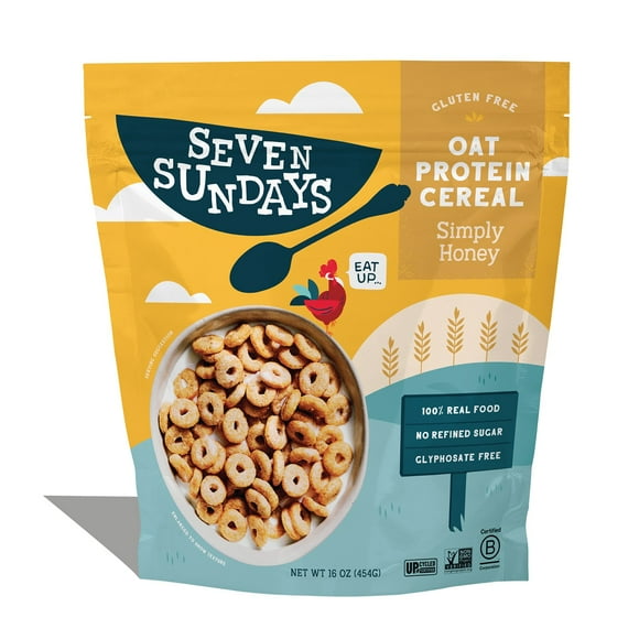 Seven Sunday's Simply Honey Oat Protein Cereal, 16 oz.
