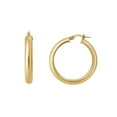 thumbnail image 2 of Wedding Band Hoop Earrings in 14K Gold, 2 of 7