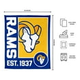 thumbnail image 3 of Logo Brands Los Angeles Rams 60"x70" Super Plush Blanket, 3 of 6
