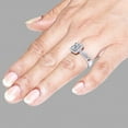 thumbnail image 5 of 0.95 CT. T.W. Baguette Cut Halo Diamond Ring in 14K Gold, 5 of 7