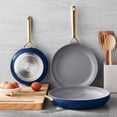 thumbnail image 2 of Member's Mark 3-Piece Modern Ceramic Fry Pan Set, Assorted Colors, 2 of 5