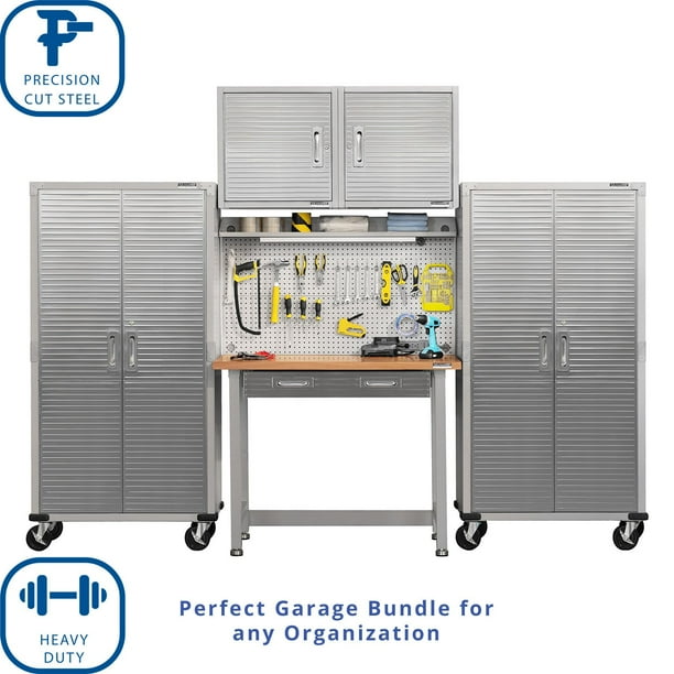 Seville Classics UltraHD 5-Piece Steel Garage Cabinet Storage Set
