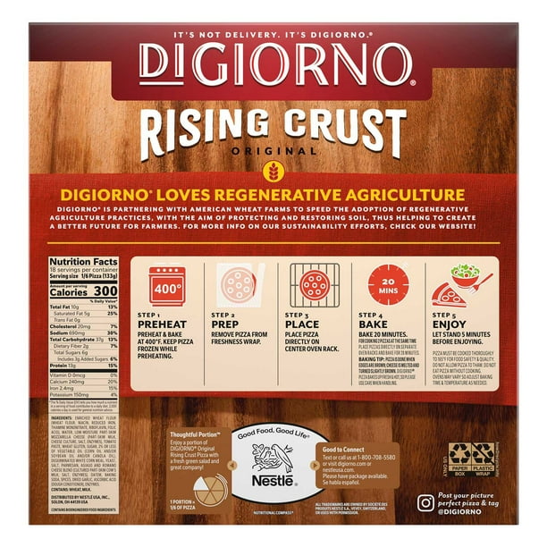 DOGOページ DiGiorno Original Rising Crust Four Cheese Pizza, Frozen, 3 pk