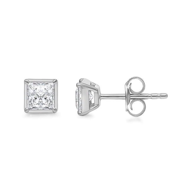 Lab Created Fancy Cut Diamond Stud Earrings in 14K Gold