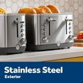 thumbnail image 6 of GE 2-Slice Stainless Steel Toaster with Extra-Wide Slots, 7 Shade Settings & Removable Crumb Tray, 6 of 7