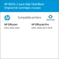 thumbnail image 2 of HP 902XL High-Yield Original Ink Cartridge, Black 2 pk., 2 of 8
