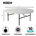 thumbnail image 2 of Lifetime 72" Round Commercial Grade Folding Table, 2 of 12
