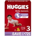thumbnail image 1 of Huggies Little Movers Baby Diapers, Sizes 3-8, 1 of 15