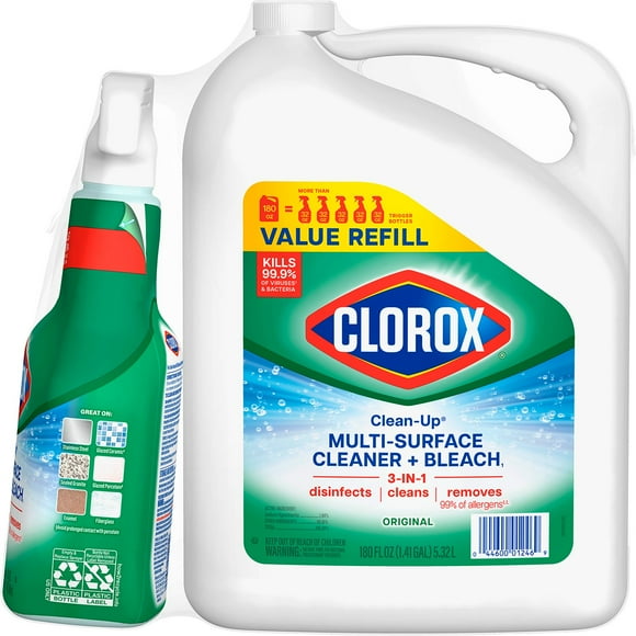 Clorox Clean-Up All-Purpose Cleaner + Bleach, Original Spray + Refill