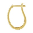thumbnail image 2 of 0.46 CT. T.W. Baguette & Round Cut Diamond Hoop Earrings in 14K Gold, 2 of 6