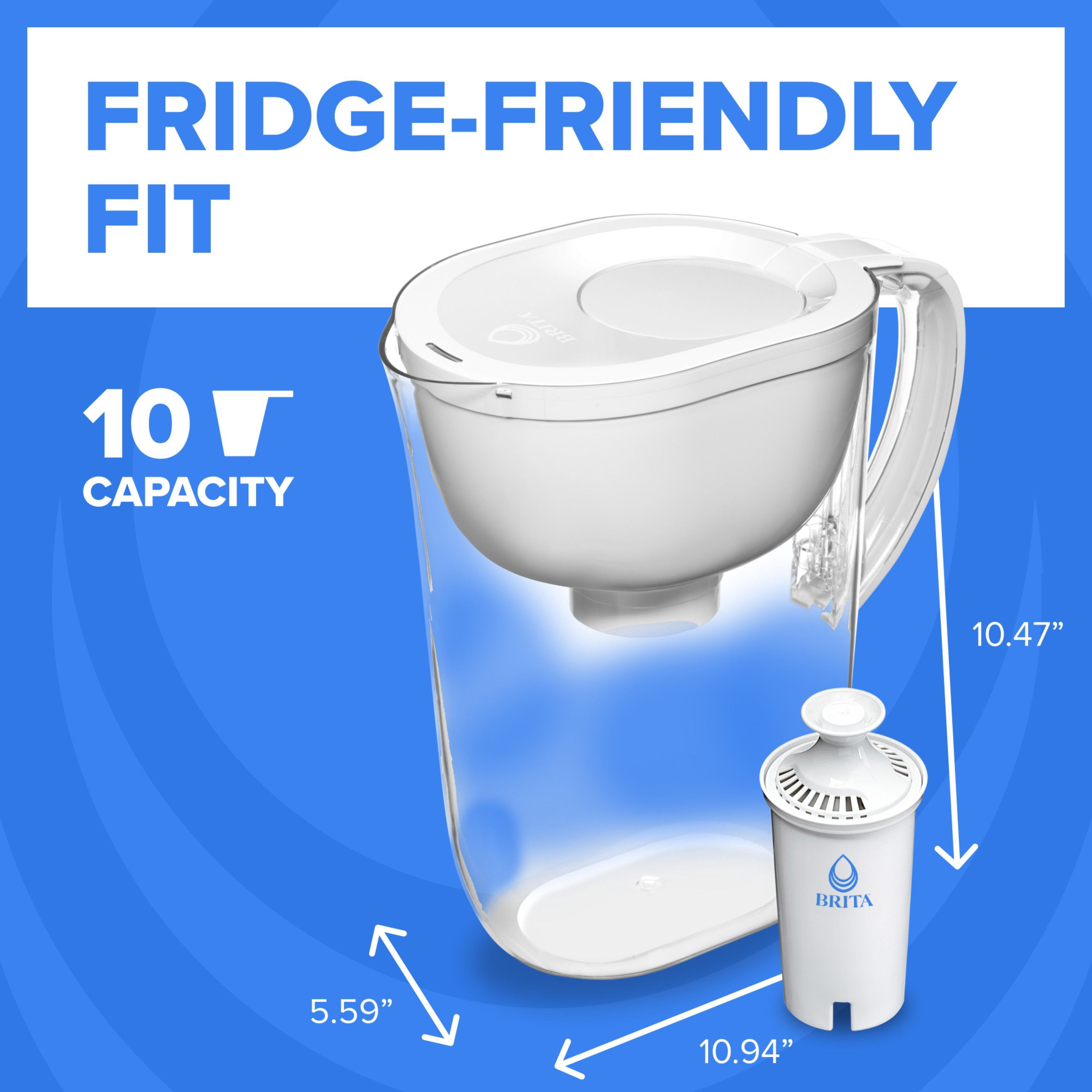 Brita Champlain 10 Cup Water Pitcher, 2 Filters