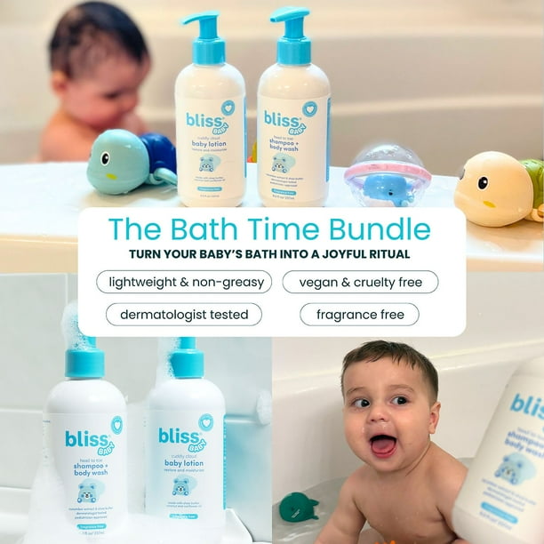 Bliss Baby Bath Bundle, 2-in-1 Shampoo + Body Wash & Lotion, 8 fl
