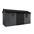 thumbnail image 4 of Keter 7.5' x 15' Newton Plus Resin Outdoor Shed Durable Storage, Graphite, 4 of 20