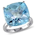 thumbnail image 1 of Cushion-Cut Blue Topaz Cocktail Ring in 14K Gold, 1 of 7