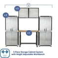 thumbnail image 3 of Seville Classics UltraHD 5-Piece Storage Cabinet System with Height Adjustable Workbench, 9' Wide, 3 of 16