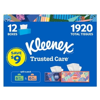 Kleenex Trusted Care Facial Tissues 12 boxes, 160 tissues/box