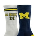 thumbnail image 3 of Michigan Wolverines Adult 2-Pack Crew Socks, 3 of 3
