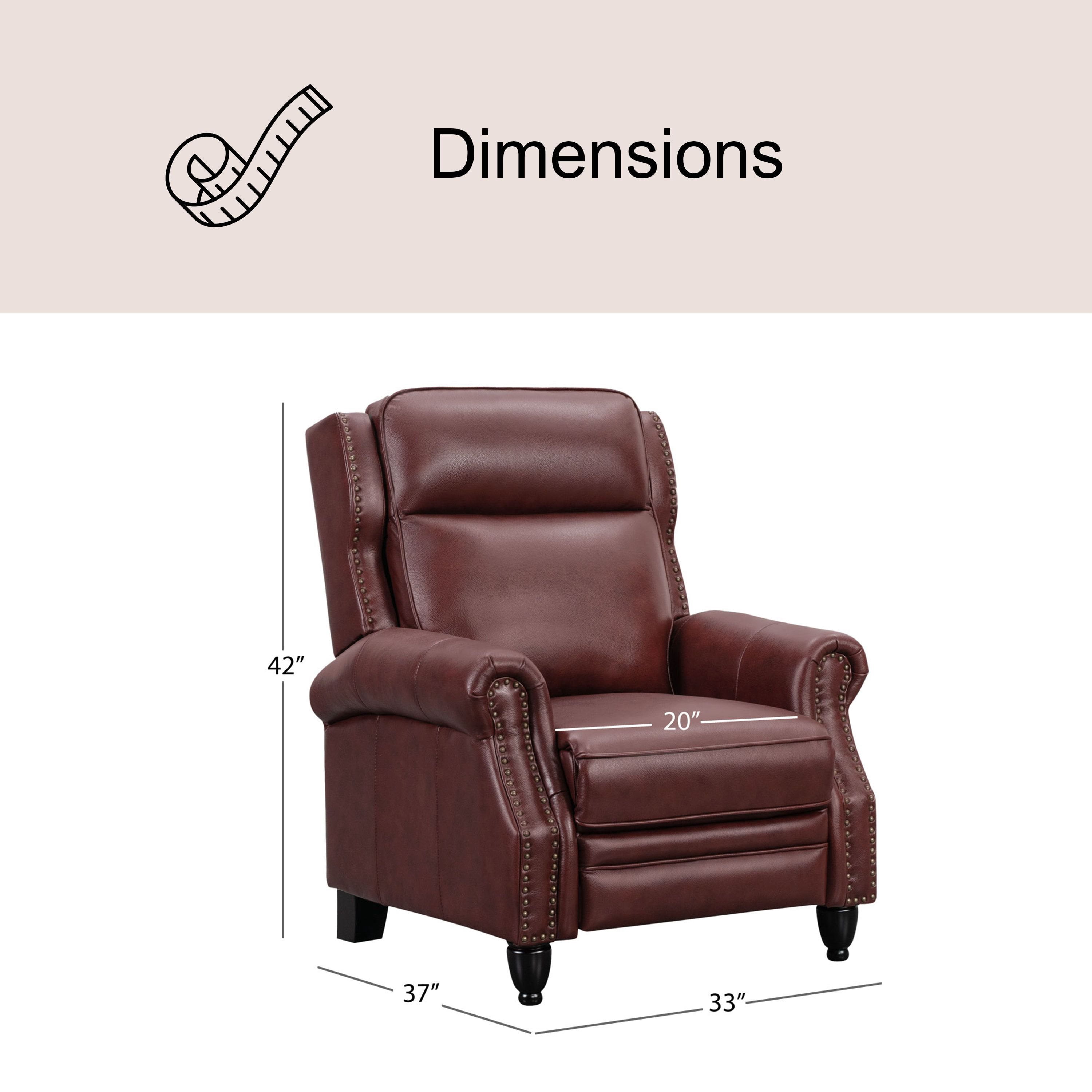 Pollenza Leather Pushback Recliner Chair - Samsclub.com