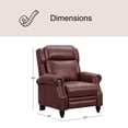 thumbnail image 4 of Pollenza Leather Pushback Recliner Chair, 4 of 8