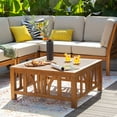 thumbnail image 4 of Cambridge Casual Catalina Teak Sofa Set with Cushions, 6pc, 4 of 11