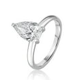 thumbnail image 3 of Lab Created Pear Cut Solitaire Diamond Ring In 18K Gold, 3 of 8