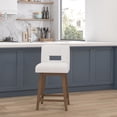 thumbnail image 1 of HH2 Home Upholstered Key Back Wood Adjustable Height Swivel Bar Stool, 1 of 19