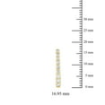 thumbnail image 4 of Round Cut Oval Shape Diamond Hoop Earrings in 14K Gold, 4 of 4