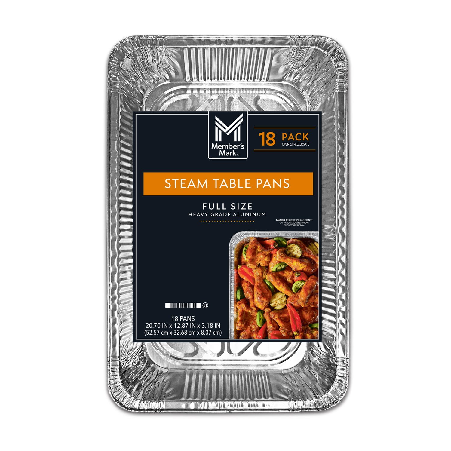 Member's Mark Half Size Aluminum Steam Table Pans, 36 ct