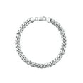 thumbnail image 2 of Polished Miami Cuban Chain Bracelet in Sterling Silver, 7mm, 2 of 8