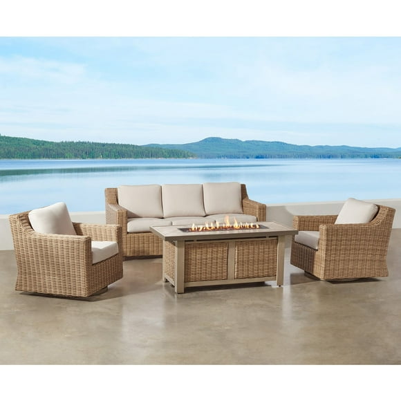 Member's Mark Breck Fire Seating Set with Sunbrella Fabric, 4pc