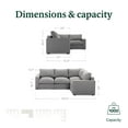 thumbnail image 4 of ZINUS Night Therapy Upholstered Reversible Corner Sectional Sofa, 4 of 11