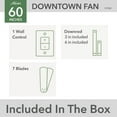 thumbnail image 11 of Hunter Downtown ENERGY STAR® Damp Rated Ceiling Fan and Wall Control - 72" & 60" Assorted Colors, 11 of 20