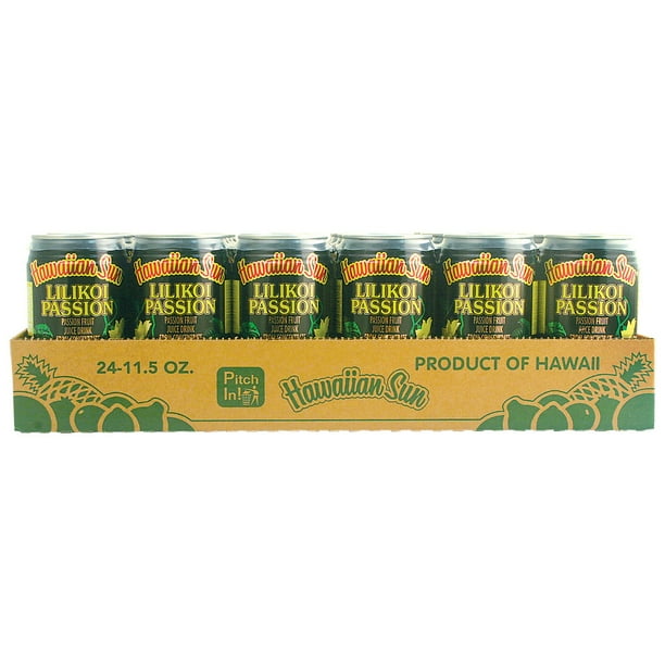 ライアン　ホソウリゴケ Hawaiian Sun Lilikoi Passion Fruit Drink, 11.5 oz., 24 pk