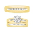 thumbnail image 2 of 0.23 CT. T.W. Round Cut Halo Diamond Ring & Band Set in 14K Gold, 2 of 4