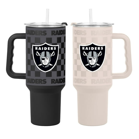 Logo Brands Las Vegas Raiders 40 oz. Stainless Steel Tumbler Set