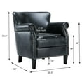 thumbnail image 3 of Hallie Club Top-Grain Leather Chair, Assorted Colors, 3 of 9